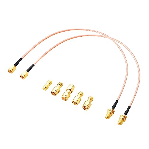 Anina 2-Pack 12 Inch SMA Male to SMA Female RF Coaxial Coax Cable RG316 Antenna Extension Cable Wire with 5pcs RF Coax Adapter Kit for 3G/4G/5G WiFi LTE Router Gateway Cellular Ham Radio Camera - Image 1