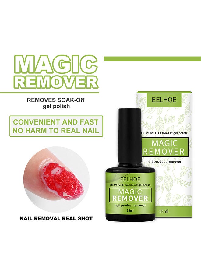 EELHOE Nail Polish Remover - Gel Polish is Easy to Use and Works Fast, Gel Nail Remover Kit for 3-5 Minute Nails, Gel Nail Polish Remover Quickly Removes Gel Nail Polish with Nail Cuticle Oil to Promote Nail - Image 2