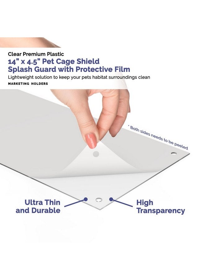 Marketing Holders Habitat Plastic Siding Sheets 14" x 4.5" Edge Liner Pack of 4 Pet Hamster Sugar Glider Guinea Pig Cage Urine Side Lining Small Animal Pet Cage Liner Clear - Image 4