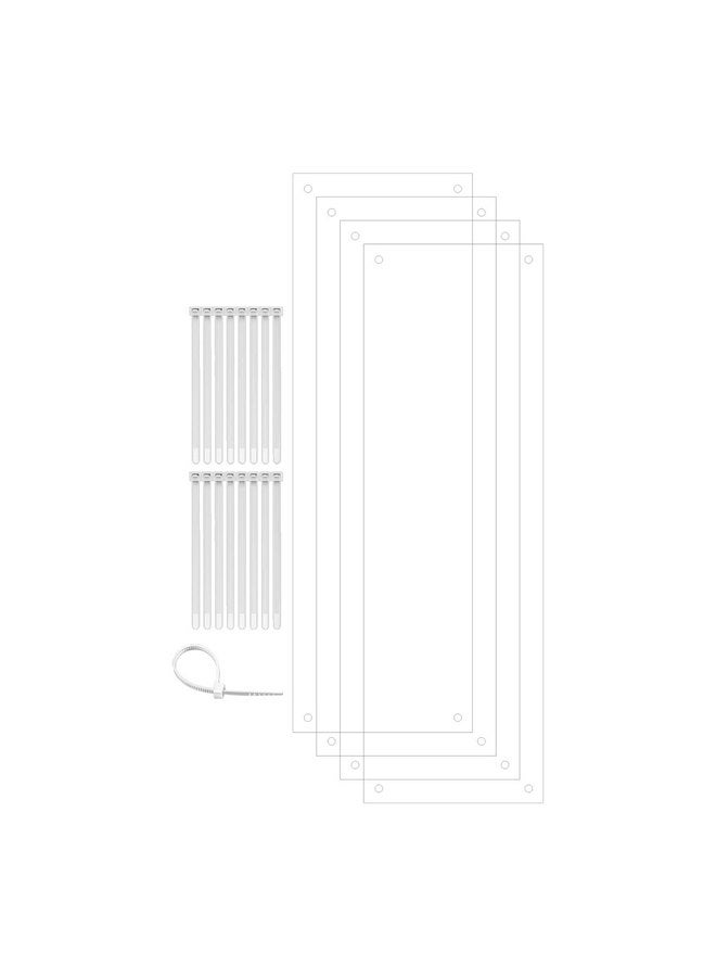 Marketing Holders Habitat Plastic Siding Sheets 14" x 4.5" Edge Liner Pack of 4 Pet Hamster Sugar Glider Guinea Pig Cage Urine Side Lining Small Animal Pet Cage Liner Clear - Image 1