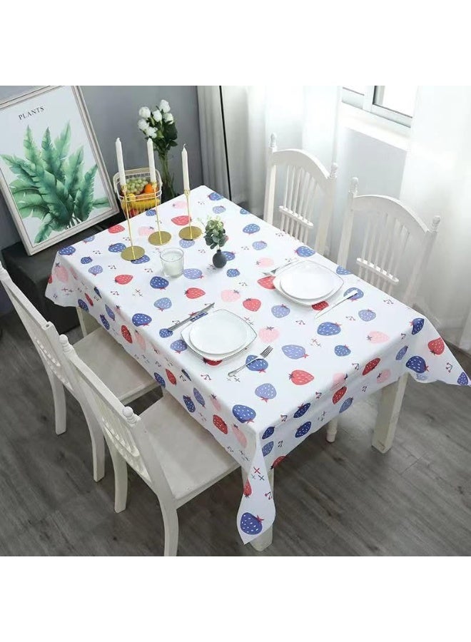 PVC Plaid Plastic Tablecloth Wipeable Stain Resistant Waterproof Oil Resistant for Outdoor Picnics, Parties, Dinner 90 x 137 cm Multicolor - Image 1