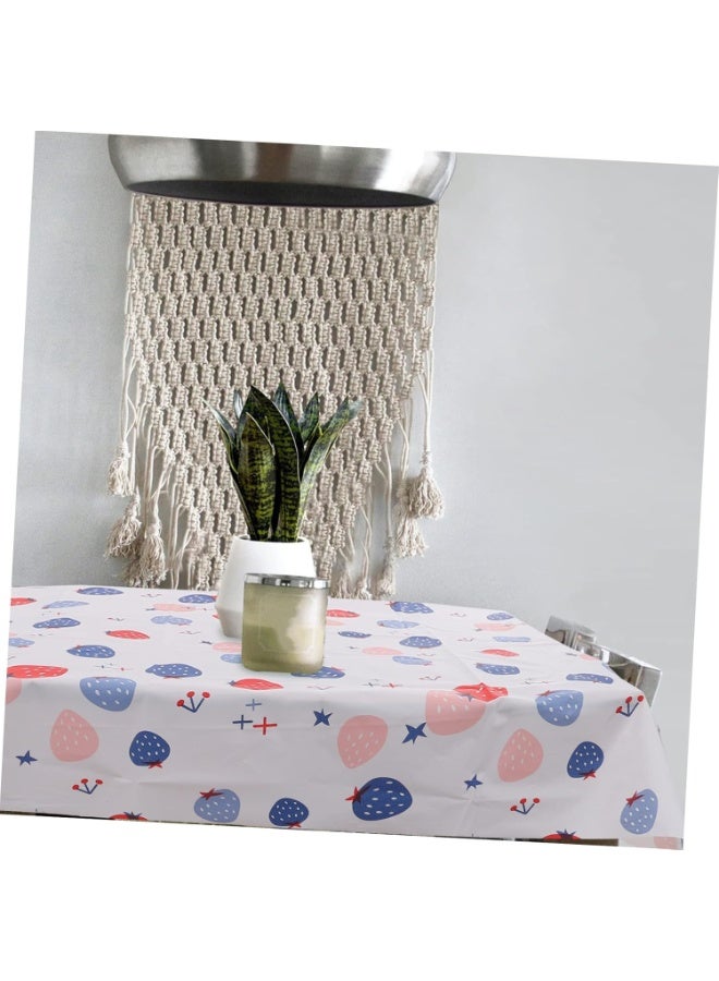 PVC Plaid Plastic Tablecloth Wipeable Stain Resistant Waterproof Oil Resistant for Outdoor Picnics, Parties, Dinner 90 x 137 cm Multicolor - Image 2