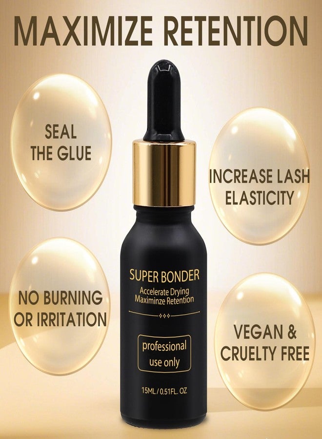 Miuffue Waterproof Lash Bonder for Eyelash Extensions, Professional Lash Sealant Glue Accelerator, Reduces Glue Fumes and Enhances Retention, Adhesive Companion with Precision Dropper, 0.5fl. oz/15ml - Image 4