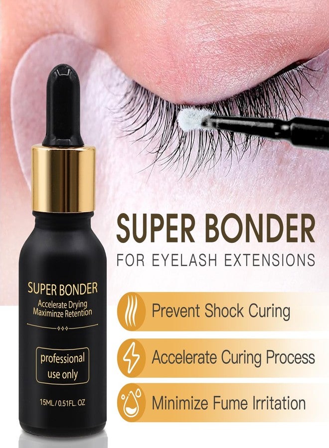 Miuffue Waterproof Lash Bonder for Eyelash Extensions, Professional Lash Sealant Glue Accelerator, Reduces Glue Fumes and Enhances Retention, Adhesive Companion with Precision Dropper, 0.5fl. oz/15ml - Image 2
