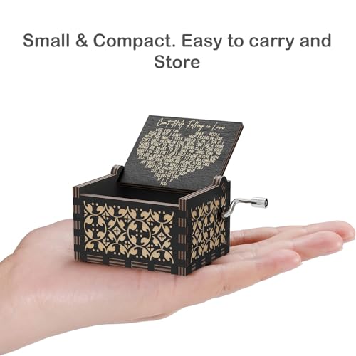 STORE 2508 Store2508 Wooden Vintage Hand Cranked Music Box – Can’t Help Falling in Love - Image 4