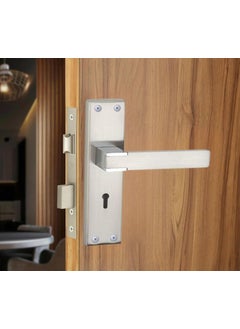 Harrison Harrison Steel Mortise Door Lock Handle Set 8 Inch KY 86608 6Lever 65mm Lock Mechanism Suitable for Left Right Handed Living Room Door Home Door Heavy Duty Lockset Satin Chrome Finish  - Image 1
