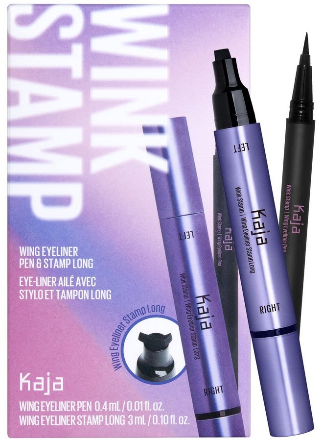 KAJA Wink Stamp Wing Eyeliner Pen & Stamp Long | With Avocado Extract, Doubleended, Black Liquid Liner, Smudgeproof, Waterproof, Eye Irritation Tested - Image 1