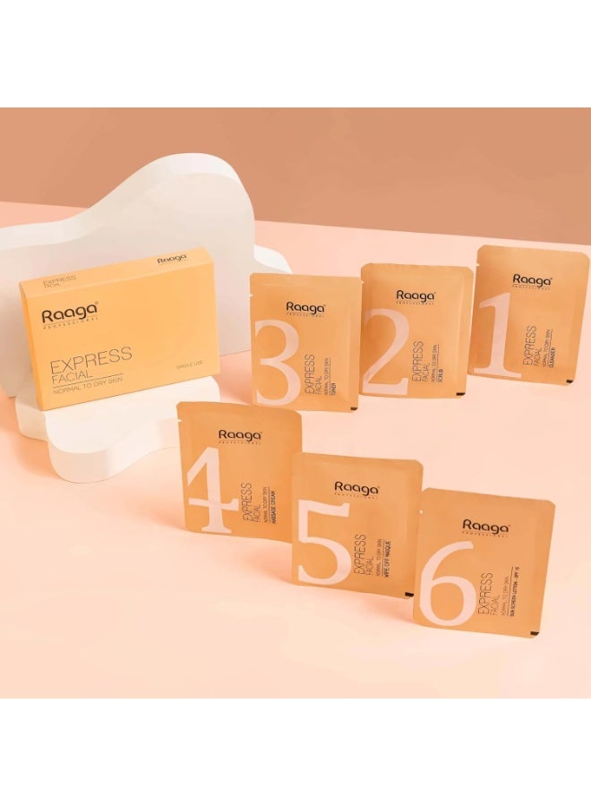 Raaga Professional Express Facial Kit  | Normal to Dry | 35gm*2 - Image 4