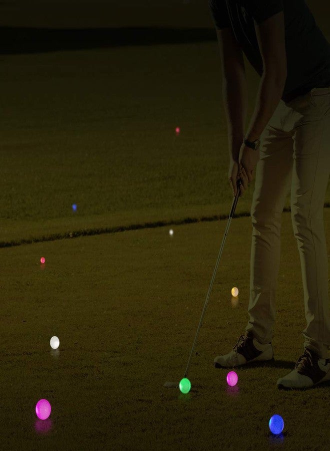 THIODOON Glow in The Dark Golf Balls Light up Led Golf Balls Night Golf Gift Sets for Men Kids Women 6 Pack (6 Colors in one) - Image 5