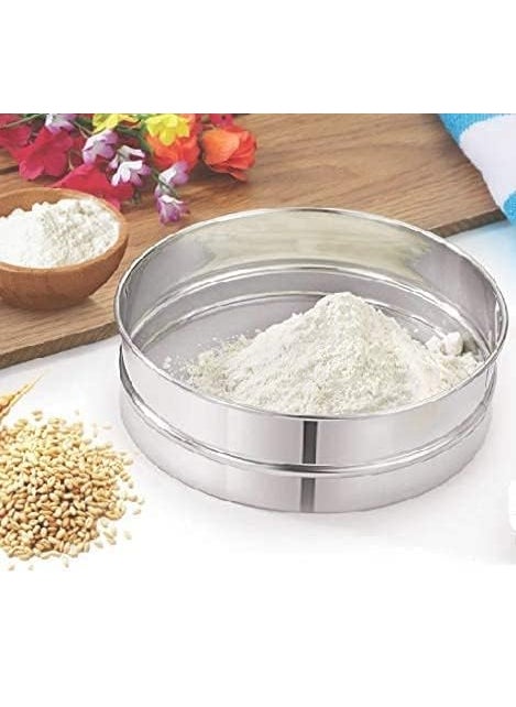 Konquer TimeS Konquer TimeS 4 in 1 Stainless Steel Interchangeable Sieve Flour Chalni Spices Food Strainers Atta Chalni Jaali Channi Atta Maida Strainer  - Image 4