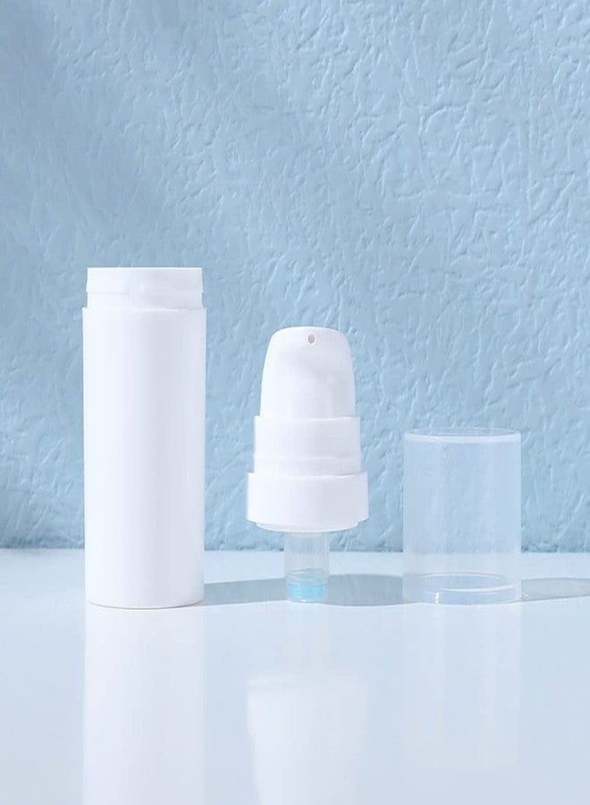 GSHLLO 8 Pcs Empty Airless Vacuum Pump Bottles Refillable Plastic Press Bottles Travel Size Soap Dispenser Cream Lotion Toner Container 10 ml - Image 3
