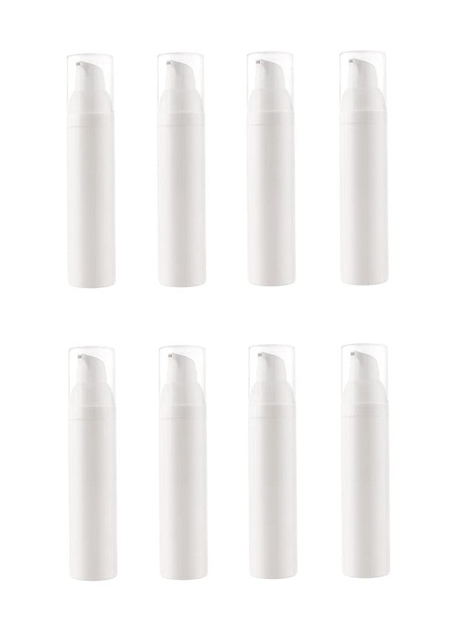 GSHLLO 8 Pcs Empty Airless Vacuum Pump Bottles Refillable Plastic Press Bottles Travel Size Soap Dispenser Cream Lotion Toner Container 10 ml - Image 1