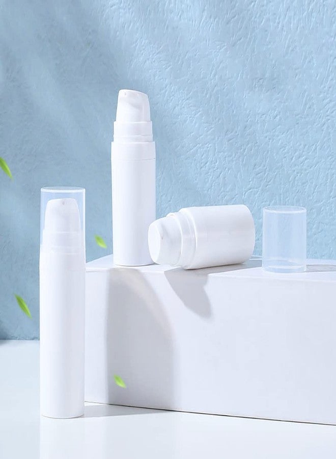 GSHLLO 8 Pcs Empty Airless Vacuum Pump Bottles Refillable Plastic Press Bottles Travel Size Soap Dispenser Cream Lotion Toner Container 10 ml - Image 2