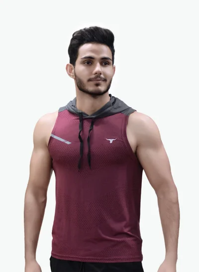THUGFIT PowerTower high-intensity Men's Hoodie - Burgundy