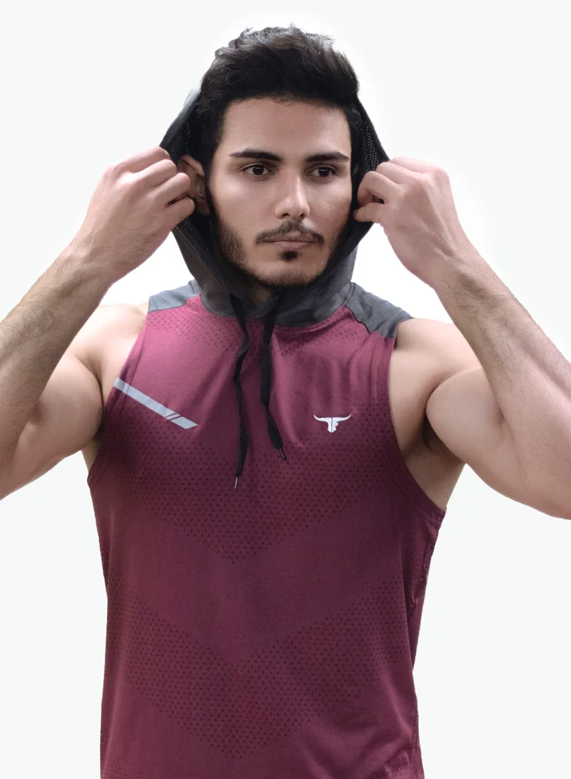 THUGFIT PowerTower high-intensity Men's Hoodie - Burgundy