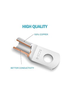 The Bros Copper Wire Lugs, 66 Pcs Battery Cable Terminal connectors Set, Copper Wire Terminal Connectors for 4 6 8 10 AWG with 66 Pcs Heat Shrink Tubing(132 Pcs)  - Image 2