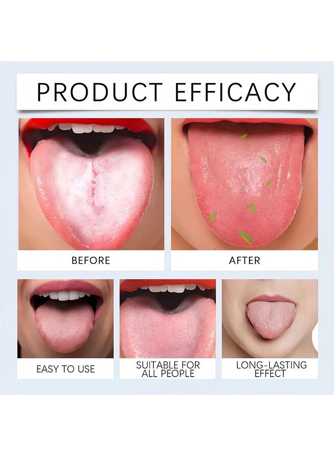 ORALHOE Tongue Cleaner Gel with Tongue Brush,Fresh Mint Tongue Cleaner Gel Kit,Oral Hygiene Tool for Fresh Breath,Bad Breath Removal & Oral Care,Tongue Cleaners & Scrapers for Adults,Maintain Mouth Health - Image 2