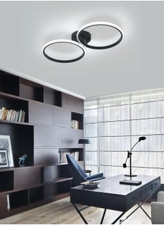 Comely LED Ceiling Light, Modern Ceiling Lamp, Double Ring LED Ceiling Light, Black Acrylic Ceiling Lamp  - Image 2