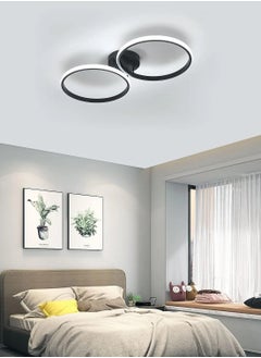 Comely LED Ceiling Light, Modern Ceiling Lamp, Double Ring LED Ceiling Light, Black Acrylic Ceiling Lamp  - Image 4