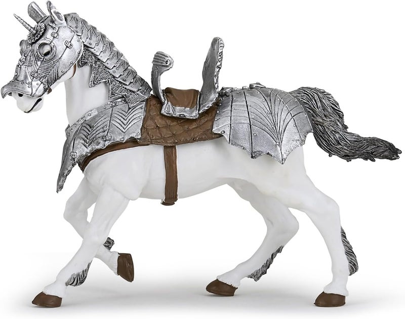 Papo HandPainted  Figurine MedievalFantasy Horse in Armour 39799  Collectible  for Children  Suitable for Boys and Girls  from 3 Years Old - Image 1