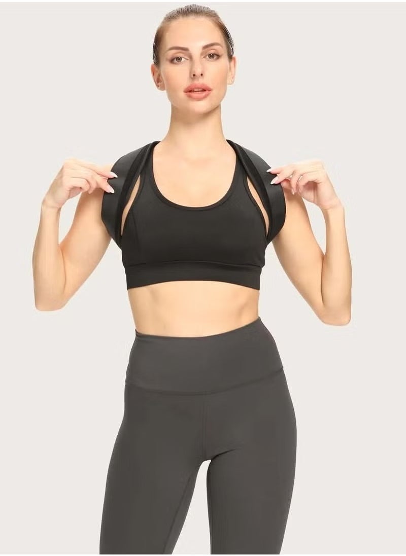 Rock Pow - Back Support Brace and Posture Correction Belt, Relieves Pain Stress and Fatigue with Neck Shoulder Clavicle and Spine Alignment, Reshape Your Body With This Back Straightener and Be Attractive, Fit - Image 1