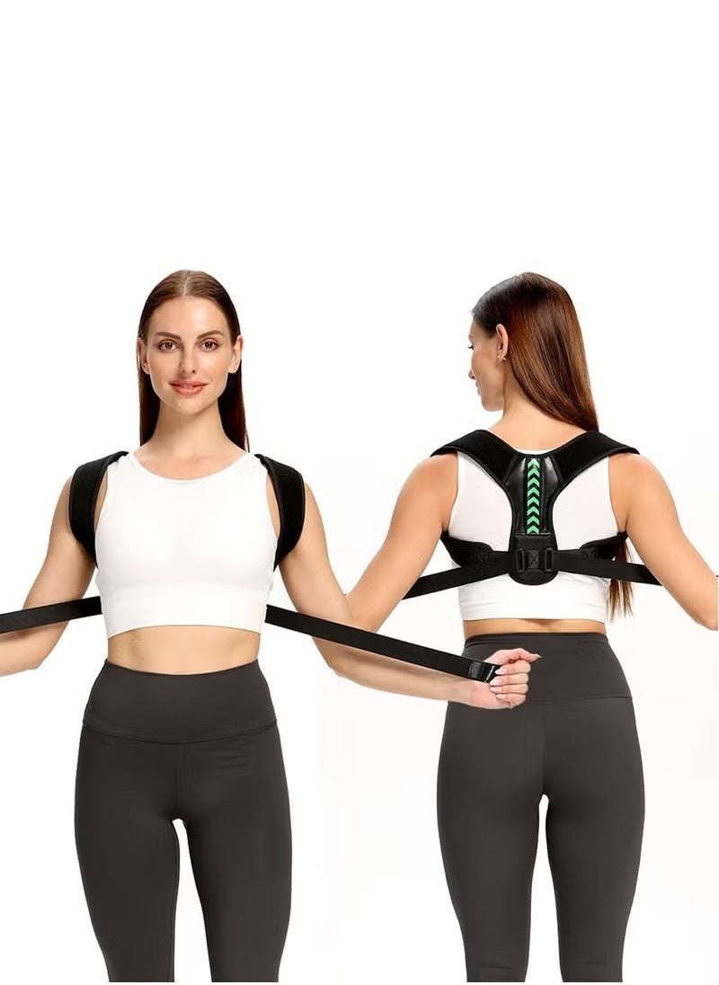 Rock Pow - Back Support Brace and Posture Correction Belt, Relieves Pain Stress and Fatigue with Neck Shoulder Clavicle and Spine Alignment, Reshape Your Body With This Back Straightener and Be Attractive, Fit - Image 1