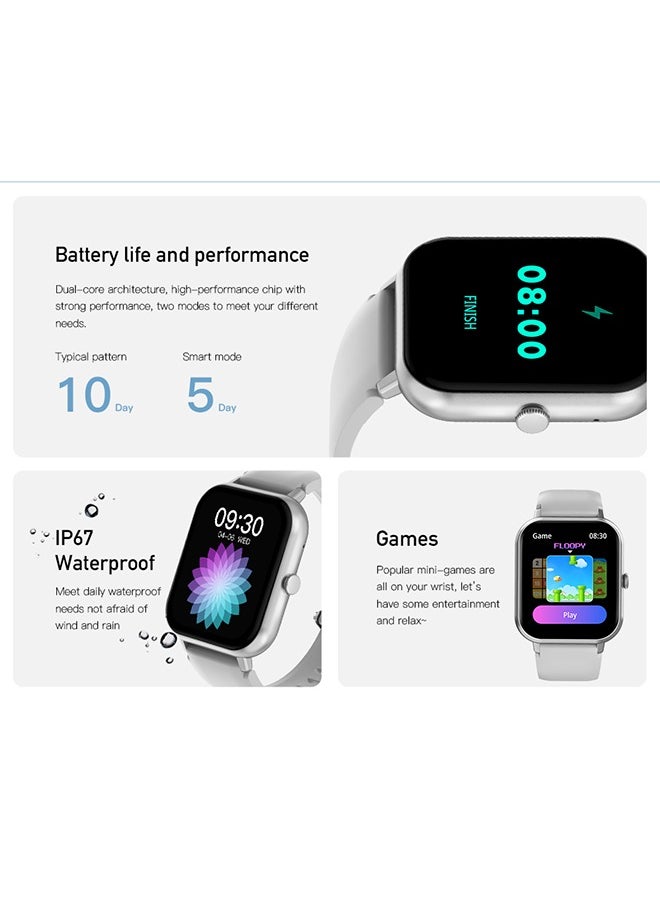 Awei - H25 smartwatch, Bluetooth calling, IP67 waterproof, 7-day battery life, magnetic charging, remote photography, black - Image 1