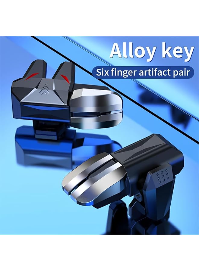 X spring Mobile Trigger 1 Pair Mobile Game Controller Cell Phone Gaming Joystick 4 Fingers Operation Triggers For Gaming With Sensitive Shoot And Aimmobile Phone Controller For Iphone And Android - Image 5