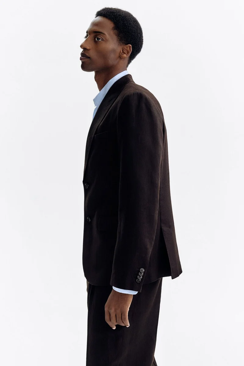 H&M  Regular Fit Linen-blend jacket for Men | Best Price UAE