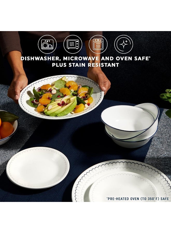 Corelle Dinnerware Set 18-Piece, Navy, White, 1147837 - Image 3