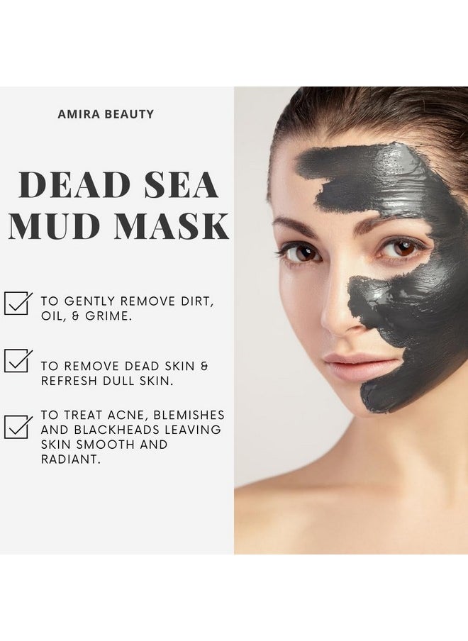 Amira Beauty - Dead Sea Mud Mask For Face And Body Reduces Pores Acne Blackheads And Texture For All Skin Types 11.Oz - Image 1