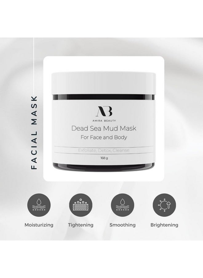 Amira Beauty - Dead Sea Mud Mask For Face And Body Reduces Pores Acne Blackheads And Texture For All Skin Types 11.Oz - Image 1