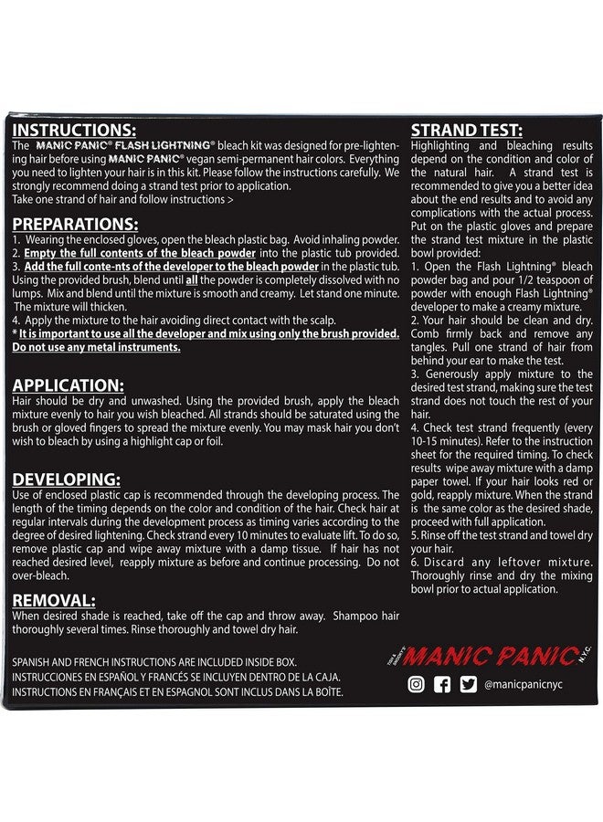 Manic Panic Flash Lightning Hair Bleach Kit 30 Volume Developer + Bleach Powder For Hair Lightening + Lifting Up To Five Levels Vegan And Cruelty Free - Image 3