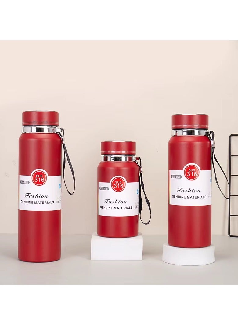 Bisbell Stainless Steel Insulated Water Bottle, Portable Design for Outdoor Sports,Red,BB2642  - Image 3