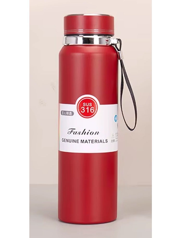 Bisbell Stainless Steel Insulated Water Bottle, Portable Design for Outdoor Sports,Red,BB2642  - Image 1