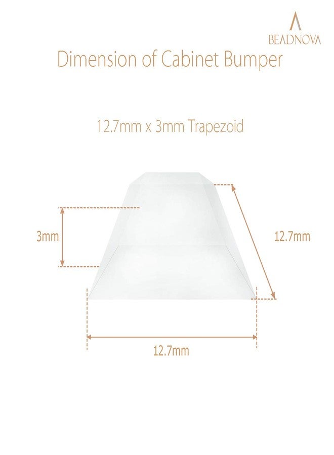 BEADNOVA Door Bumper 100Pcs Clear Cabinet Door Cushion Clear Coaster Pads Self Adhesive Furniture Bumpers for Kitchen Cabinets (Square, 13x3mm) - Image 2