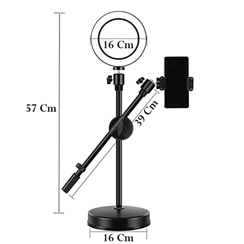 Techzere Overhead Shooting Tripod with 16 Cm USB LED Ring Light & Mobile Holder - Image 3
