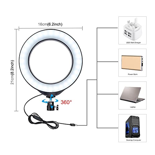 Techzere Overhead Shooting Tripod with 16 Cm USB LED Ring Light & Mobile Holder - Image 4