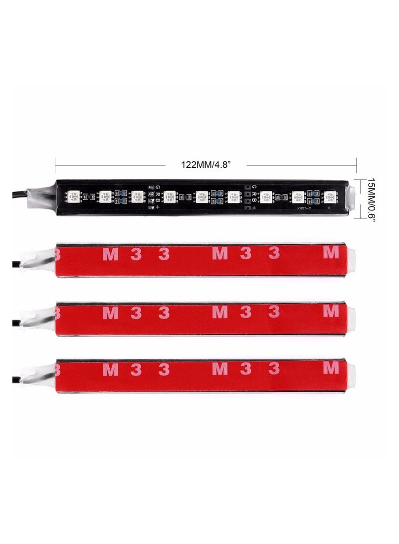 8 LED Multi-Color Car Interior Light, Atmosphere Neon RGB Color Lights Kit, with Sounds Activated Wireless IR Remote Control - Image 5