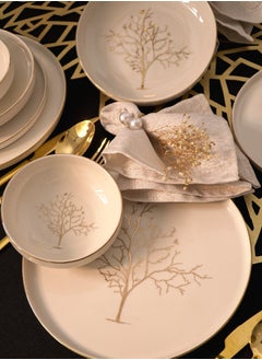 Farika Porselen Hayat Ağacı 24 Piece 6 Person Gold Gilded Porcelain Dinner Set  - Image 2