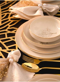 Farika Porselen Hayat Ağacı 24 Piece 6 Person Gold Gilded Porcelain Dinner Set  - Image 4