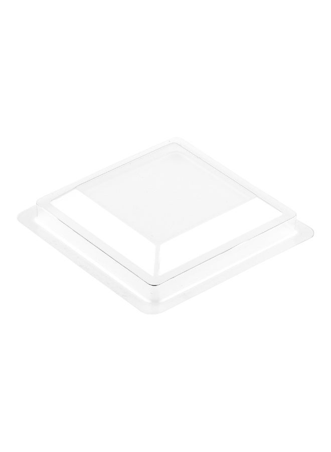 Restaurantware LIDS ONLY: 2.5 x 2.5 Inch Mini Kova Cup Lids, 100 Square Lids For 2 Ounce Dessert Cups - Dessert Cups Sold Separately, Clear Plastic Square Plastic Cup Lids, Disposable  - Image 1
