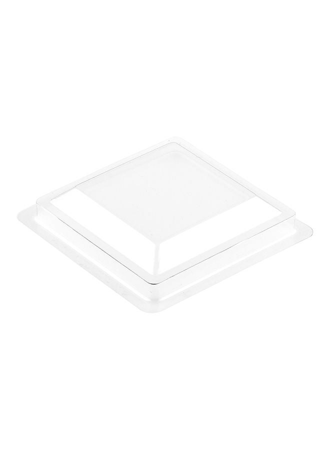 Restaurantware LIDS ONLY: 2.5 x 2.5 Inch Mini Kova Cup Lids, 100 Square Lids For 2 Ounce Dessert Cups - Dessert Cups Sold Separately, Clear Plastic Square Plastic Cup Lids, Disposable  - Image 4