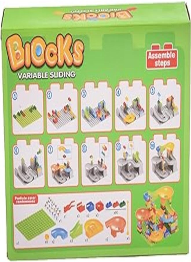 Plastic Educational Blocks Variable Sliding Games With 100 Plastic Pieces For Unisex Children 3+ Ages - Multi Color 