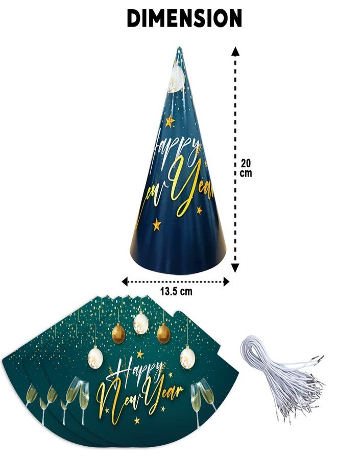 Festiko® 6 Pcs New Years Eve Party Hats (Design 4), Happy New Year Decorations 2023, New Years Eve Hats, New Years Eve Party Supplies 2023, Happy New Years Party Hats - Image 2