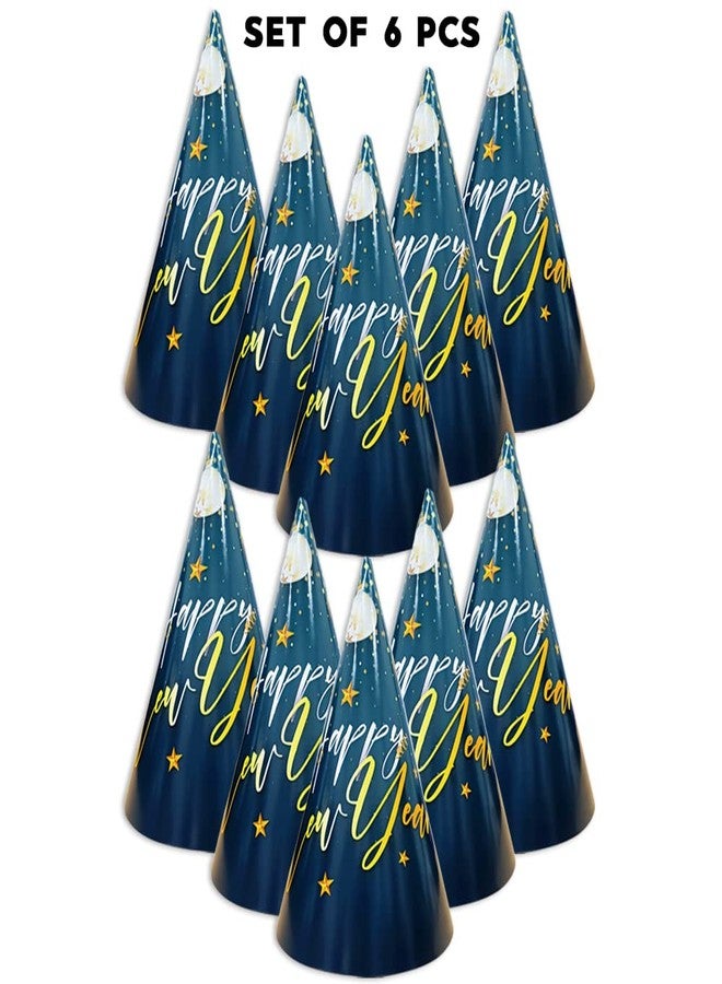 Festiko® 6 Pcs New Years Eve Party Hats (Design 4), Happy New Year Decorations 2023, New Years Eve Hats, New Years Eve Party Supplies 2023, Happy New Years Party Hats - Image 3