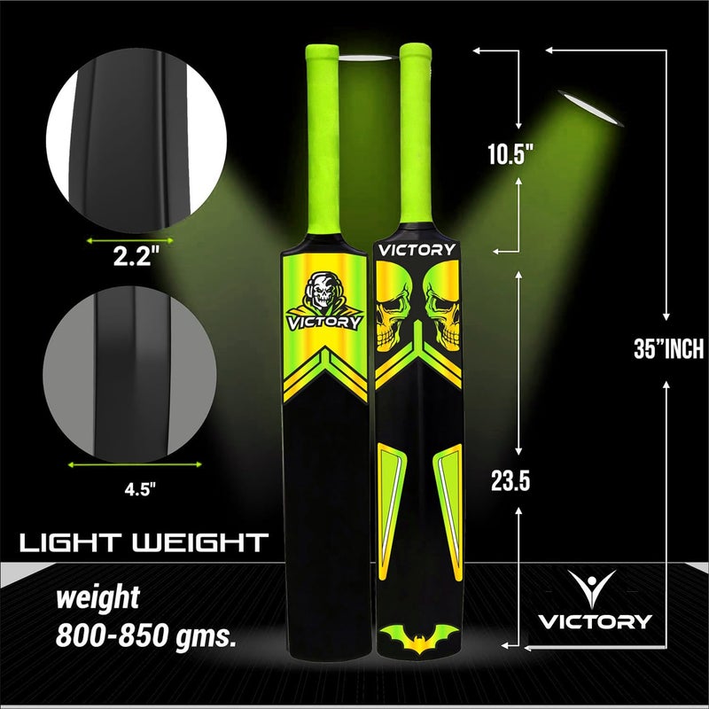 Victory Plastic bat, Cricket bat, Plastic bat Full Size,Hard Plastic Bat, Unique PVC/Plastic Cricket Bat (Green) - Image 2