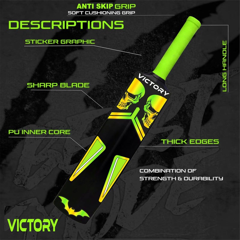 Victory Plastic bat, Cricket bat, Plastic bat Full Size,Hard Plastic Bat, Unique PVC/Plastic Cricket Bat (Green) - Image 3