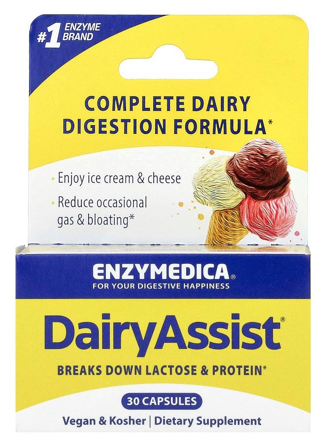 ENZYMEDICA DairyAssist® 30 Capsules 