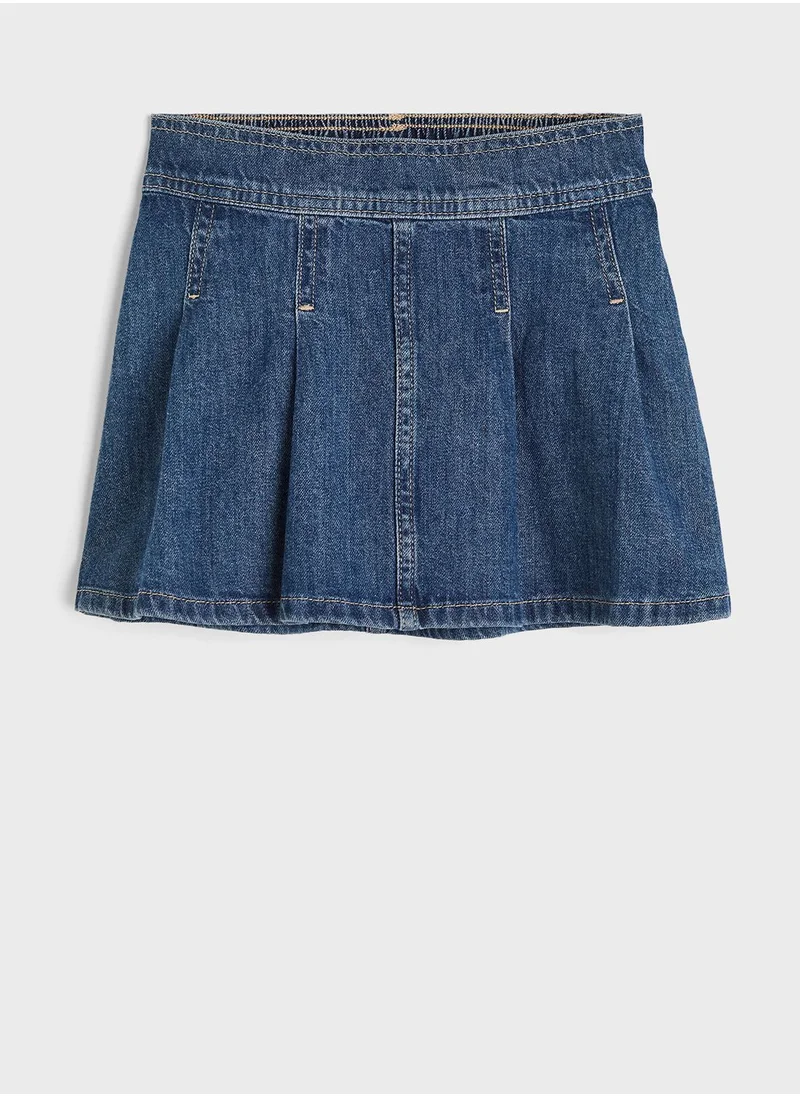 H&M Kids Pleated Denim Skirt